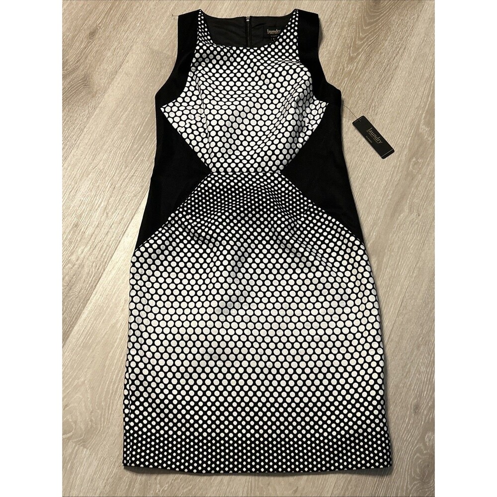 Laundry By Shelli Segal NWT Sleeveless Abstract Polka Dot Size 6